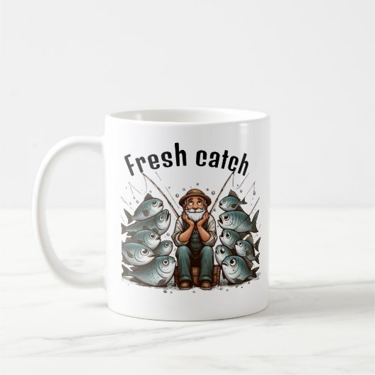 Tired Fisherman Coffee Mug コーヒーマグカップ (左)