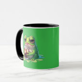 Tired Melted Frog Coffee Cute Mug Design マグカップ (正面左)