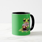 Tired Melted Frog Coffee Cute Mug Design マグカップ (正面右)