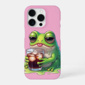 Tired Melted Frog Cute Phone Case Design iPhoneケース (裏面)