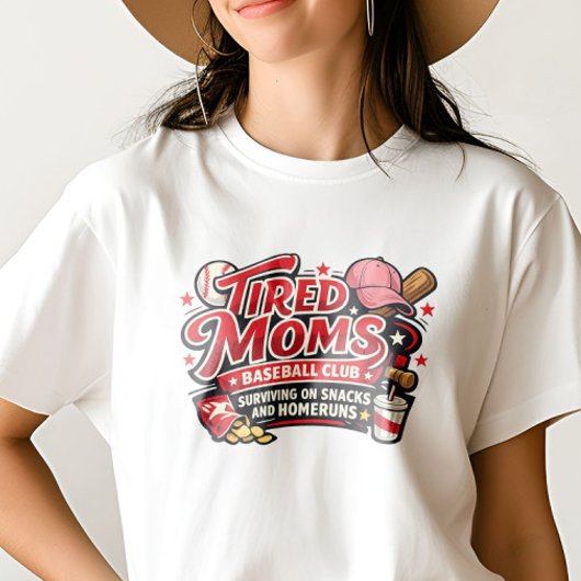 TIRED MOM 野球 ベースライン ソーシャル クラブ Tシャツ