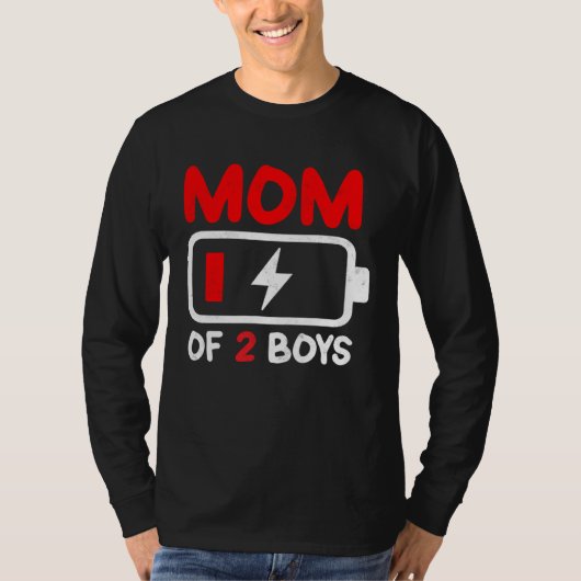 Tired Mom Two Boys Twin Mothers Day From Husband S Tシャツ (正面)