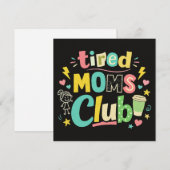 Tired Moms Club Coffee Mom Humor 招待状 (正面/裏面)
