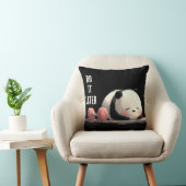 Tired Panda Gym – Cute Funny Workout Art クッション (椅子)