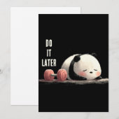 Tired Panda Gym – Cute Funny Workout Art シーズンカード (正面/裏面)