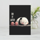Tired Panda Gym – Cute Funny Workout Art シーズンカード (スタンド正面)
