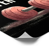 Tired Panda Gym – Cute Funny Workout Art ポスター (角)