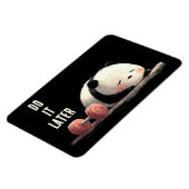 Tired Panda Gym – Cute Funny Workout Art マグネット (左側)