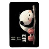 Tired Panda Gym – Cute Funny Workout Art マグネット (縦)