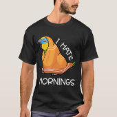 Tired Parrot Hates Mornings I Orange winged Amazon Tシャツ (正面)