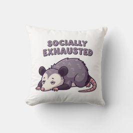 Tired Retro Possum Square Comfort Pillow クッション