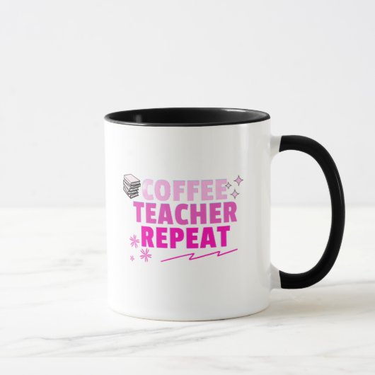 Tired Teachers Club Mug – Funny Teacher Gift マグカップ (右)