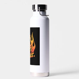 Tires Hot Heart Hotter Retro Flames ウォーターボトル