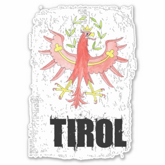 Tirol Aquarell Österreich Geschenksidee シール (正面)
