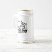 Tirpitz Sailors Stein ビールジョッキ (正面左)