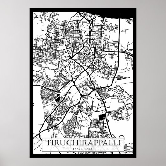 Tiruchirappalli Tamil Nadu City Map ポスター (正面)