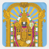 Tirupati Balaji Stickers for Daily Use スクエアシール (正面)