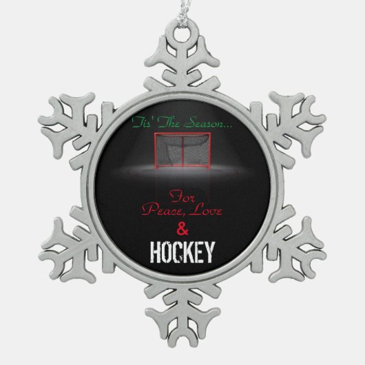 TISの季節 スノーフレークピューターオーナメント (正面)