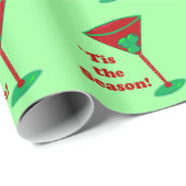 ` Tis季節のクリスマスのマルティーニの包装紙 ラッピングペーパー (ロールコーナー)