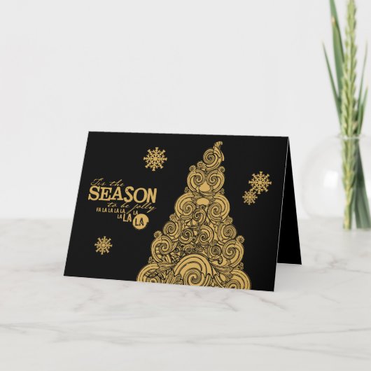 Tis季節のクリスマスの休日の挨拶状 シーズンカード (正面)