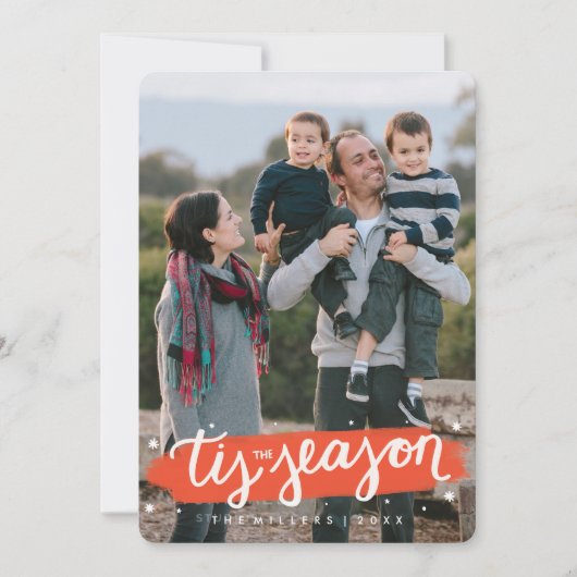 Tis季節のブラシの打撃の休日の写真カード シーズンカード (正面)