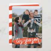 Tis季節のブラシの打撃の休日の写真カード シーズンカード (正面/裏面)