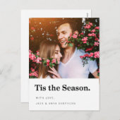 Tis季節のモダンな休日の写真の郵便はがき シーズンポストカード (正面/裏面)