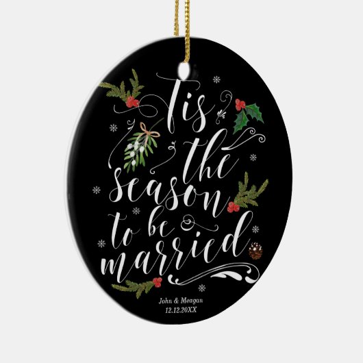 Tis季節の初めてのクリスマスの木のオーナメント セラミックオーナメント (右)