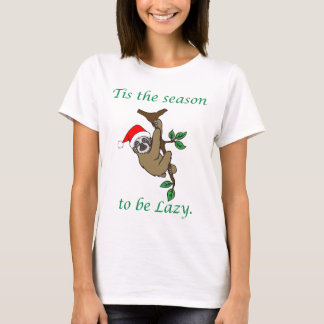 Tis季節の怠惰箱の穀物のティー Tシャツ