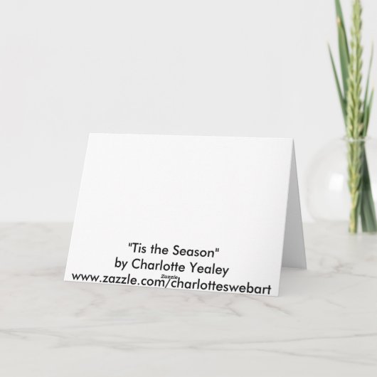 "Tis季節"のAiredale犬の芸術のクリスマスカード シーズンカード (裏面)