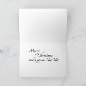 "Tis季節"のAiredale犬の芸術のクリスマスカード シーズンカード (内部)