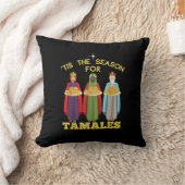 Tis Season For Tamales Funny Mexican Christmas クッション (ブランケット)