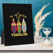 Tis Season For Tamales Funny Mexican Christmas フォトプラーク (側面)