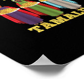 Tis Season For Tamales Funny Mexican Christmas ポスター (角)