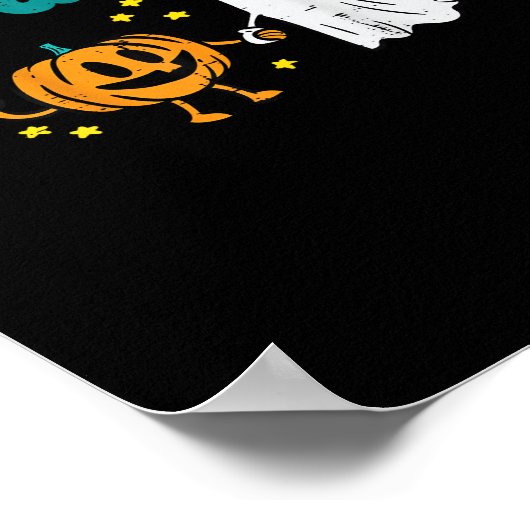 Tis Season Pumpkin Leaf Latte Fall Softball ポスター (角)