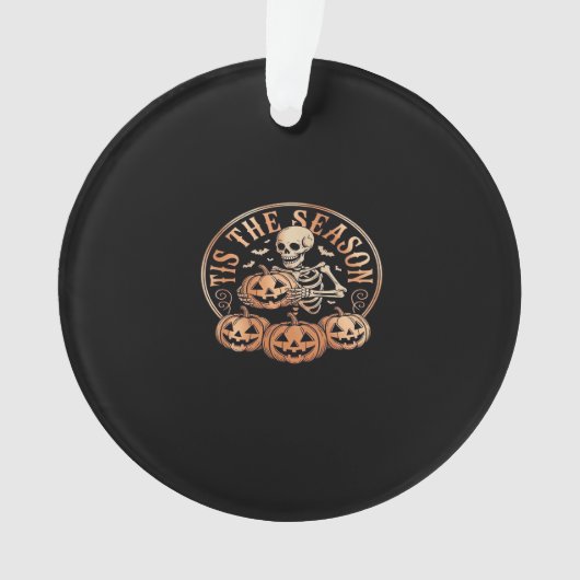 Tis Season Snowmobile Red Plaid オーナメント (正面)