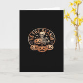 Tis Season Snowmobile Red Plaid カード (黄色い花)