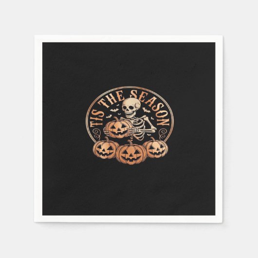 Tis Season Snowmobile Red Plaid スタンダードカクテルナプキン (正面)