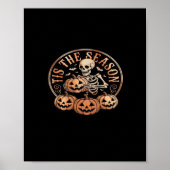 Tis Season Snowmobile Red Plaid ポスター (正面)