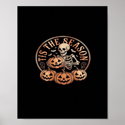 Tis Season Snowmobile Red Plaid ポスター (正面)