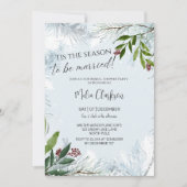Tis Season to Be Married Christmas Bridal Shower 招待状 (正面)