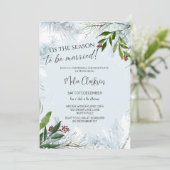 Tis Season to Be Married Christmas Bridal Shower 招待状 (スタンド正面)