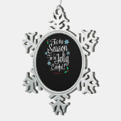 Tis Season To Saying スノーフレークピューターオーナメント (右)