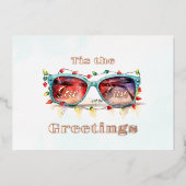 Tis the Sea Sun Greetings Sunglasses写真 箔シーズンカード (正面)