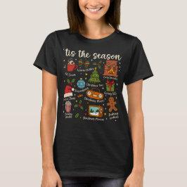 Tis the Season あったかいクリスマスアイコン ホリデーTシャツ Tシャツ