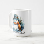 'Tis the Season | かわいい小さな雪だるま コーヒーマグカップ (正面左)