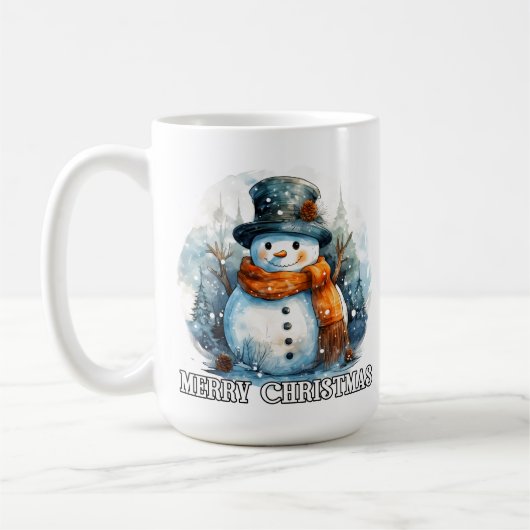 'Tis the Season | かわいい小さな雪だるま コーヒーマグカップ (左)
