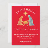 TIS THE SEASON モダンなクリスマスの教会の礼拝 シーズンカード (正面)