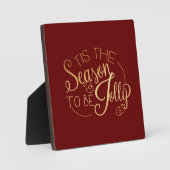 "Tis the Season"赤い金ゴールド脚本エレガント フォトプラーク (正面)