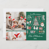 Tis The Season 2 Photo  Retro Green Christmas シーズンカード (正面)